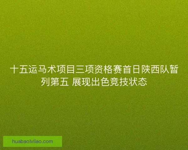 十五运马术项目三项资格赛首日陕西队暂列第五 展现出色竞技状态